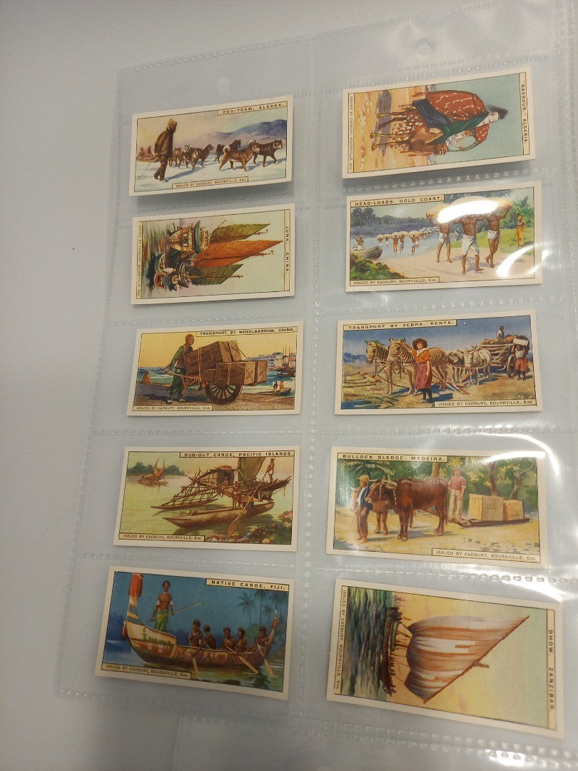 Bournville Cocoa Cadbury's 'Transport' Complete Set of 25 Cards