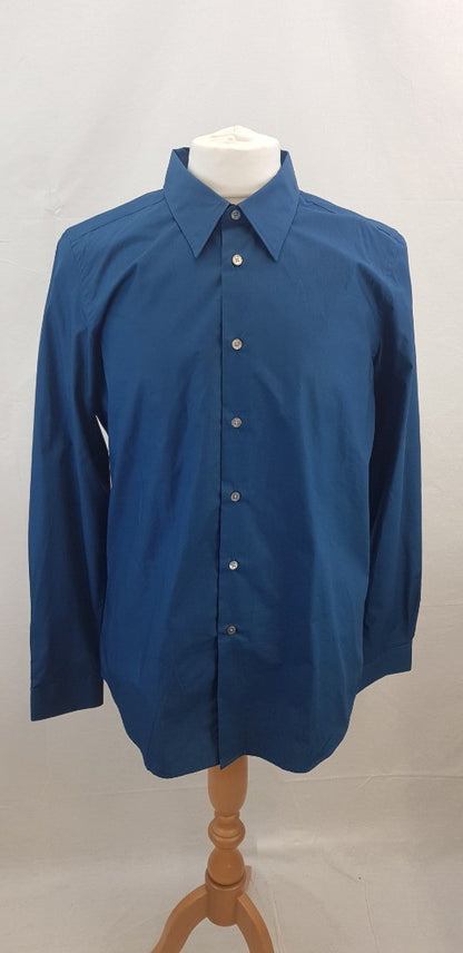 Paul Smith Petrol Blue Shirt Tailored Fit Size XL BNWT