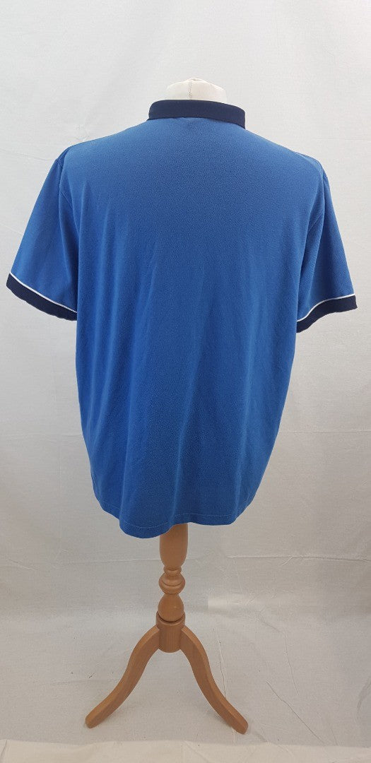Gabicci True Heritage Mens Polo Shirt in Blue & Navy Blue Size 48" VGC
