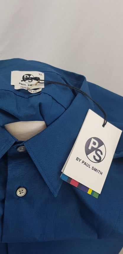 Paul Smith Petrol Blue Shirt Tailored Fit Size XL BNWT