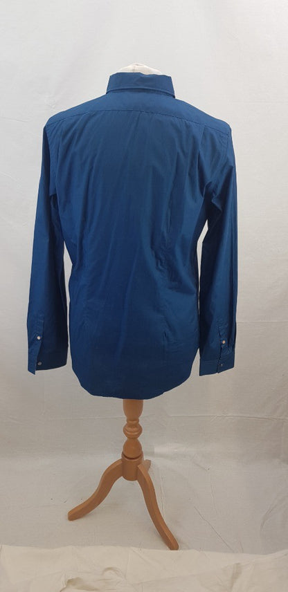 Paul Smith Petrol Blue Shirt Tailored Fit Size XL BNWT