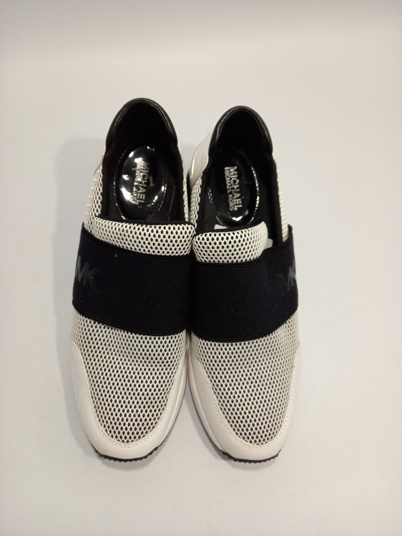 Michael Kors Trainers Felix Scuba, Women's Size 8M,(UK 6)  White and Black Mesh