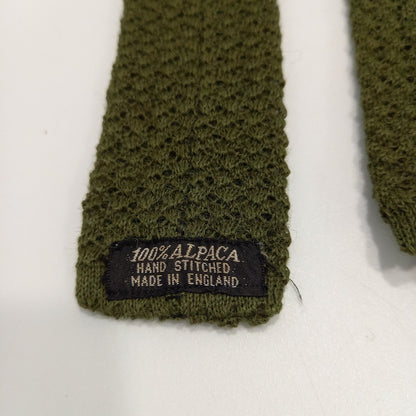 M Bardelli Milano Crocheted Alpaca Tie - Green - Vintage
