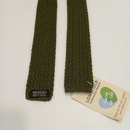 M Bardelli Milano Crocheted Alpaca Tie - Green - Vintage