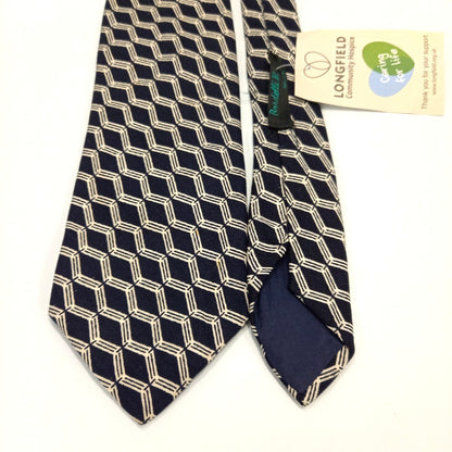 Fiorio Milano All Silk Hand Printed Silk Tie - Vintage