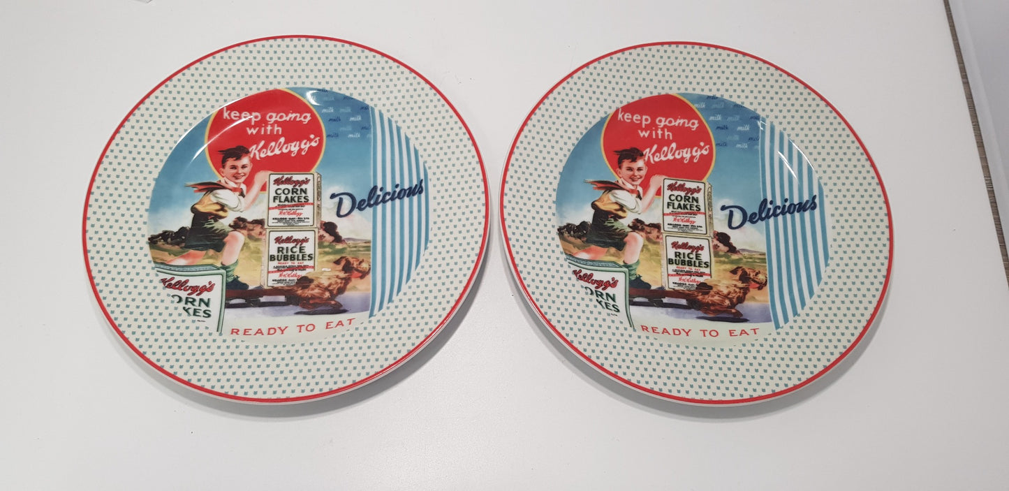 Kelloggs Portmeirion 2012 Vintage Looking Plates x2 VGC