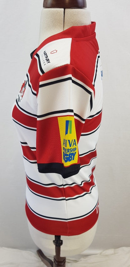 Ladies Gloucester Rugby Shirt Size 10 VGC