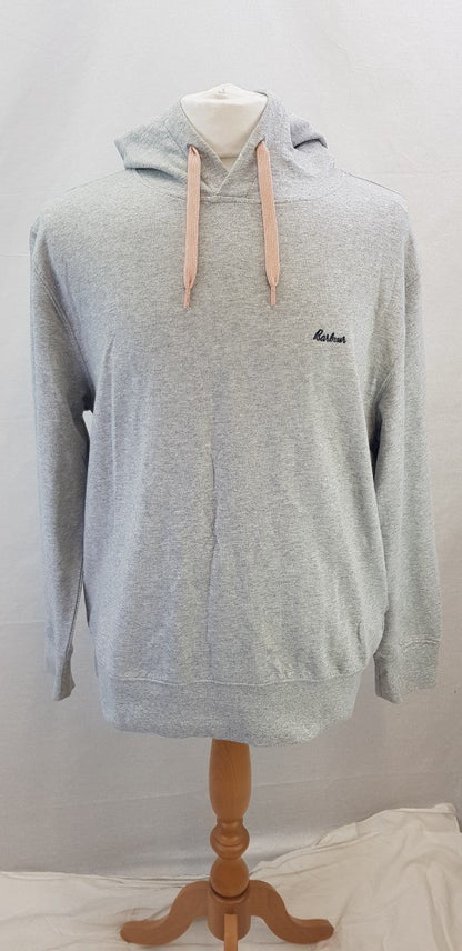 Barbour Grey Marl Hoodie Size L VGC