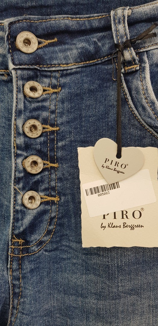 PIro Blue Stretchy Jeans Size M (UK12)  BNWT