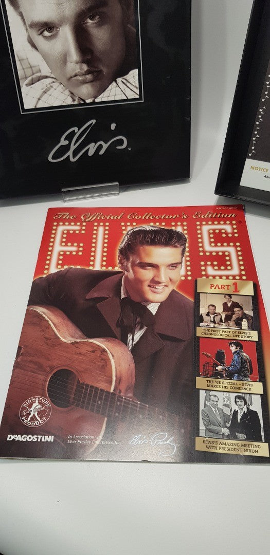 Elvis The Official Collectors Edition Magazine & Artefacts Box VGC