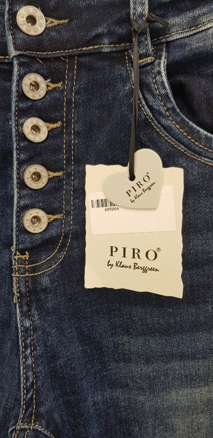 PIro Dark Blue Stretchy Jeans Size S (UK10/12)  BNWT