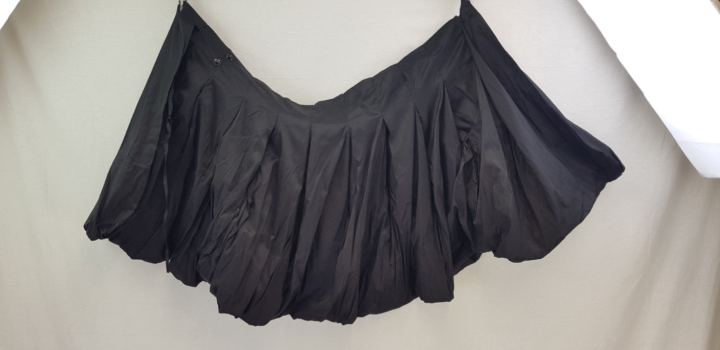 Moloh Black Puffball Wrap Skirt Size 8 VGC