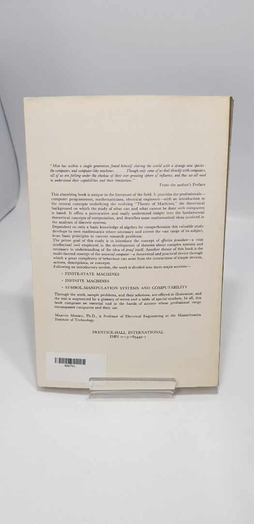 Computation Finite and Infinite Machines by Marvin Minsky Vintage/Rare VGC