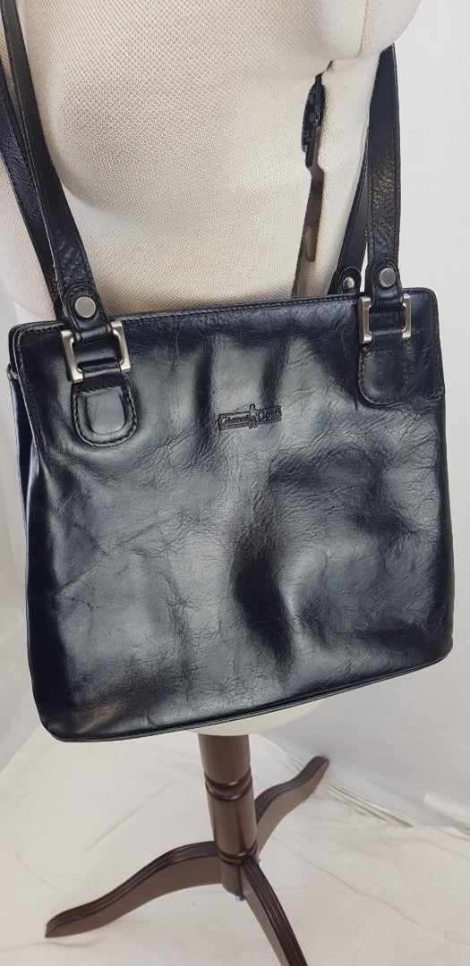 Gianni Conti Black Leather Handbag inc. Dust bag VGC