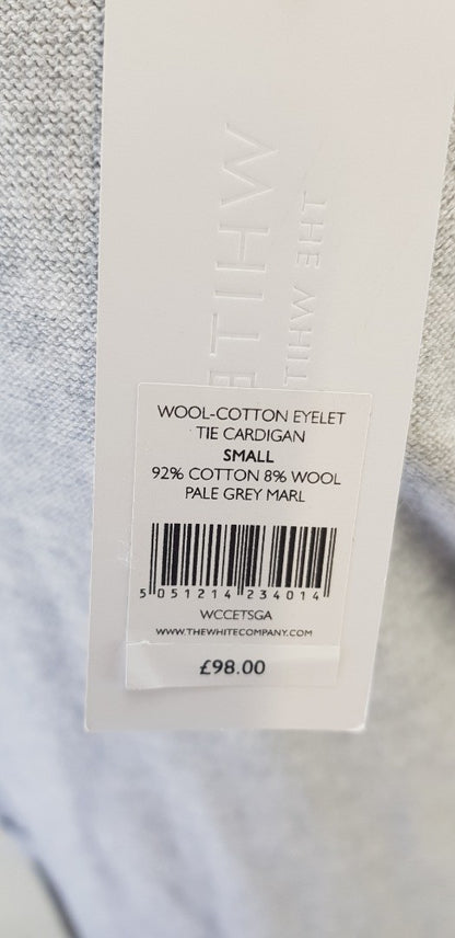 The White Company Long Grey Cardigan Size S BNWT