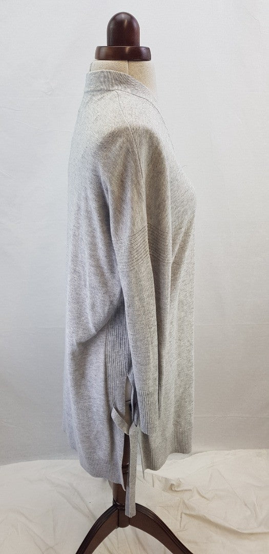 The White Company Long Grey Cardigan Size S BNWT