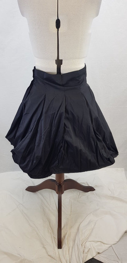 Moloh Black Puffball Wrap Skirt Size 8 VGC