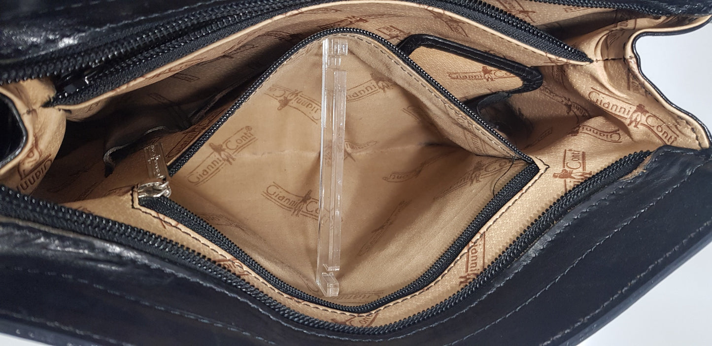 Gianni Conti Black Leather Handbag inc. Dust bag VGC