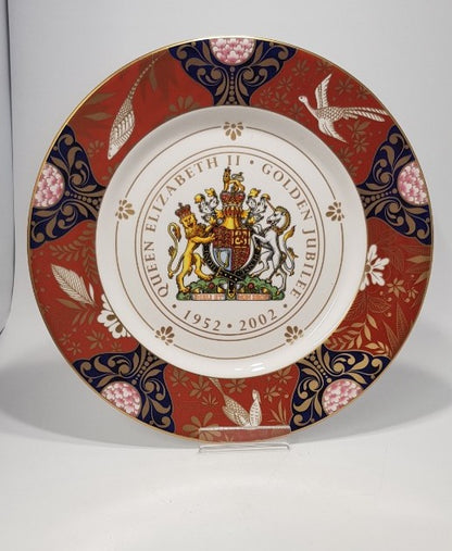 Royal Worcester Queen Elizabeth Golden Jubilee Platter 31cm in original Box