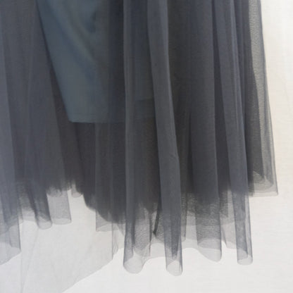 Choklate Blue/Grey Tulle Long Skirt - UK Size S