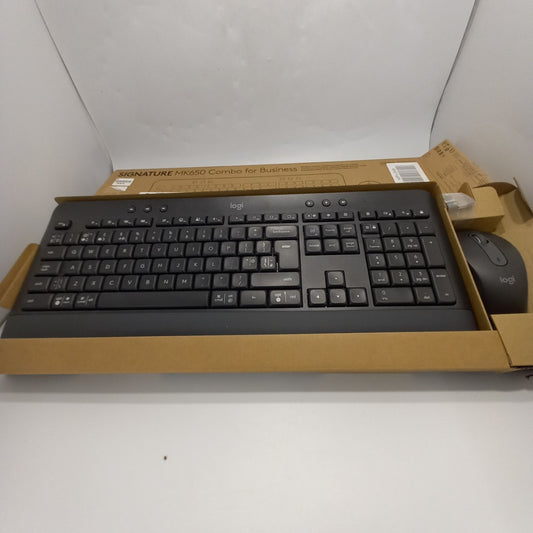 LOGITECH Wireless Combo MK650 Keyboard and Mouse Set UK QWERTY Black - New -
