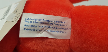 Vintage/Rare Hasbro Nosy Bears Orange (Chuckle Clown) Plush 1980s  VGC