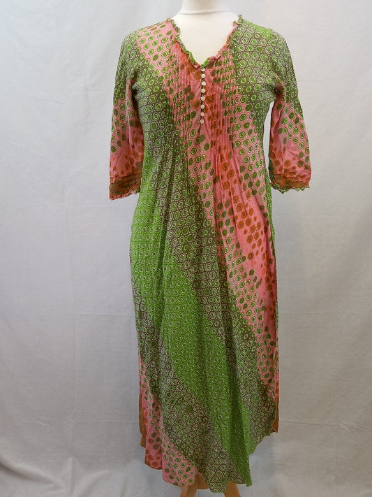Oneseason Australia Multicoloured Cotton Maxi Beach Dress - Size S