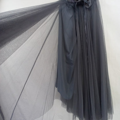 Choklate Blue/Grey Tulle Long Skirt - UK Size S