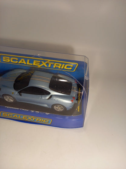 Scalextric Ferrari Car Toy, Ferrari F430 'Azzurro Met' Light Blue Sportscar