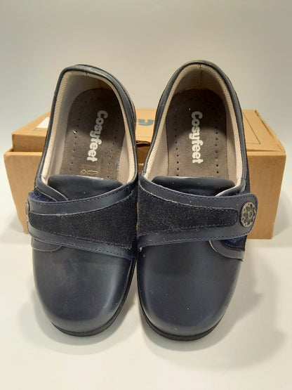 Cosyfeet Navy Blue Comfort Shoes Extra Roomy Footwear - Size UK 3