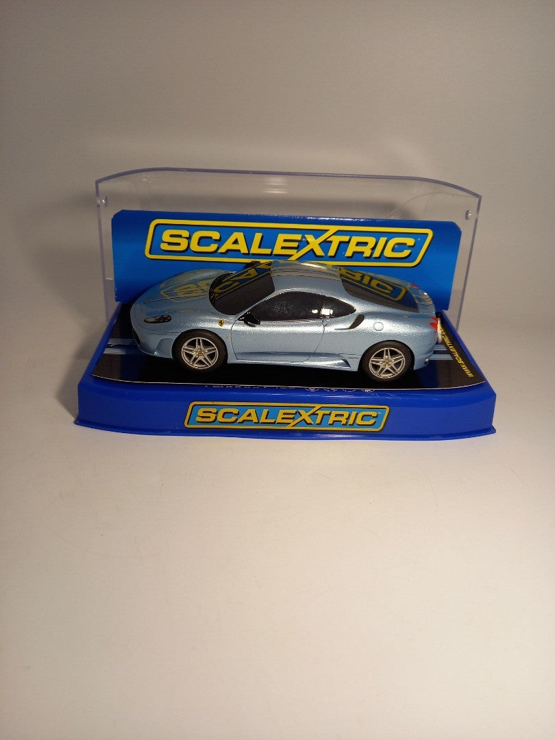 Scalextric Ferrari Car Toy, Ferrari F430 'Azzurro Met' Light Blue Sportscar