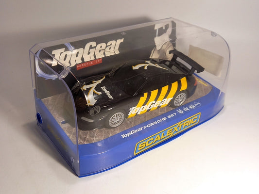 Scalextric Porsche Car Toy, Top Gear 997 Black Sportscar Model