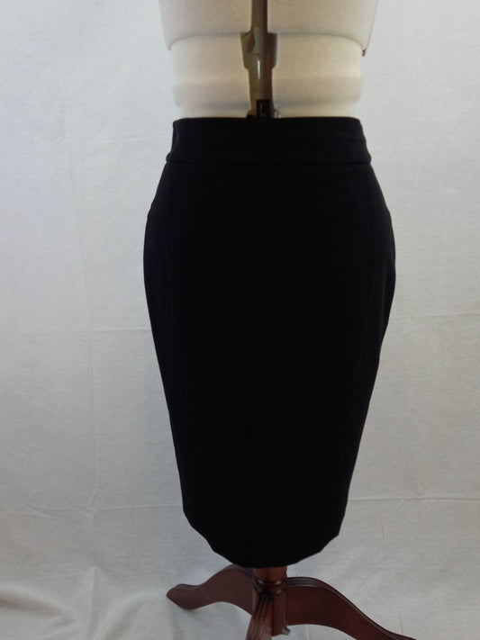 Linea Black Pencil Skirt Knee Length Lined New with Tag - Size 8