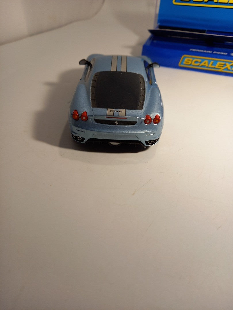 Scalextric Ferrari Car Toy, Ferrari F430 'Azzurro Met' Light Blue Sportscar