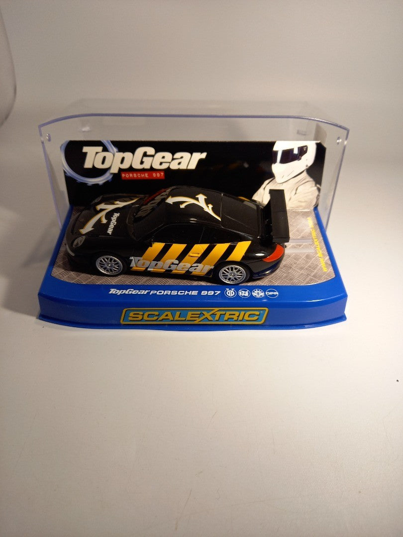 Scalextric Porsche Car Toy, Top Gear 997 Black Sportscar Model