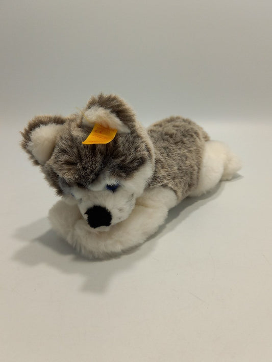 Steiff Bernie Husky Dog Plush Teddy 22cm Soft Cuddly Toy - Machine Washable