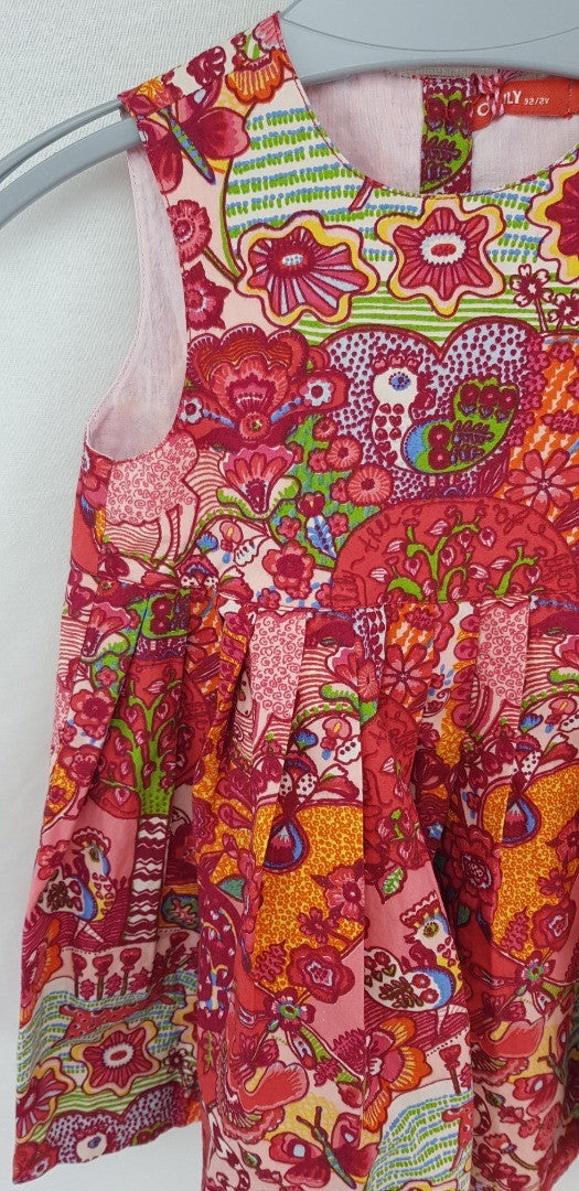 Oilily Red Floral Dress 2 years 100% Cotton  BNWT