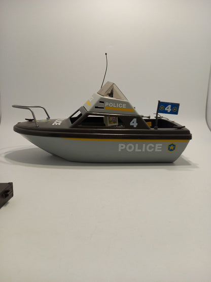 Playmobil Playset Boat Police, with Figurines and Accessories