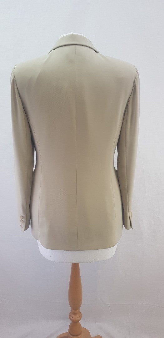 Philippe Adec Womens Trouser Suit Beige Size 14 GC