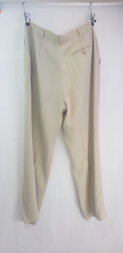 Philippe Adec Womens Trouser Suit Beige Size 14 GC