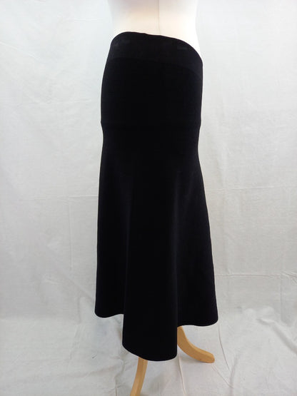 LK Bennett Black Stretch Straight Elegant Midi Skirt - Size UK M