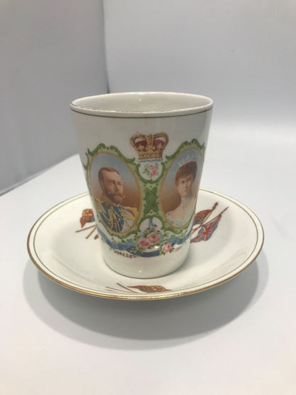 Royal Wintonia King George V Coronation Beaker 1911 Antique Royal Memorabilia