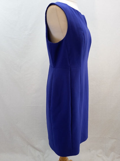 Hobbs Royal Blue Formal Knee Length Sleeveless Dress - Size UK 18
