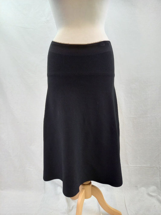 LK Bennett Black Stretch Straight Elegant Midi Skirt - Size UK M