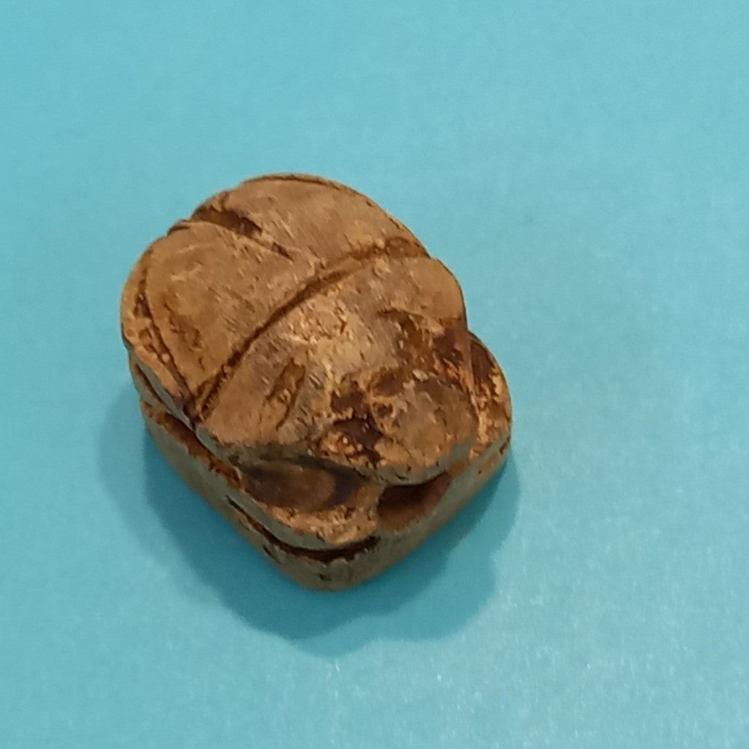 Ancient Egyptian Scarab Beetle Bead - w Drilled Hole Center
