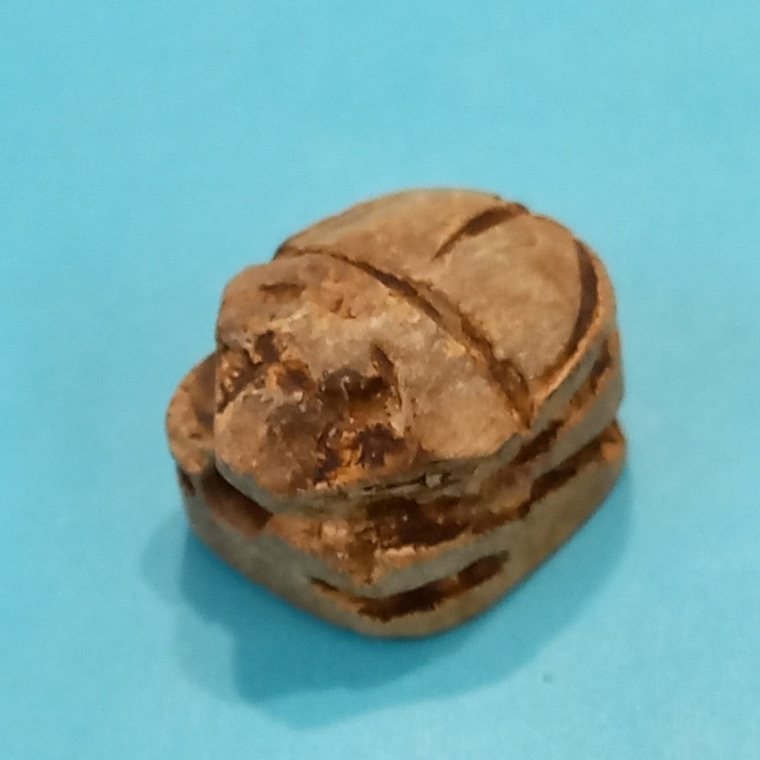 Ancient Egyptian Scarab Beetle Bead - w Drilled Hole Center
