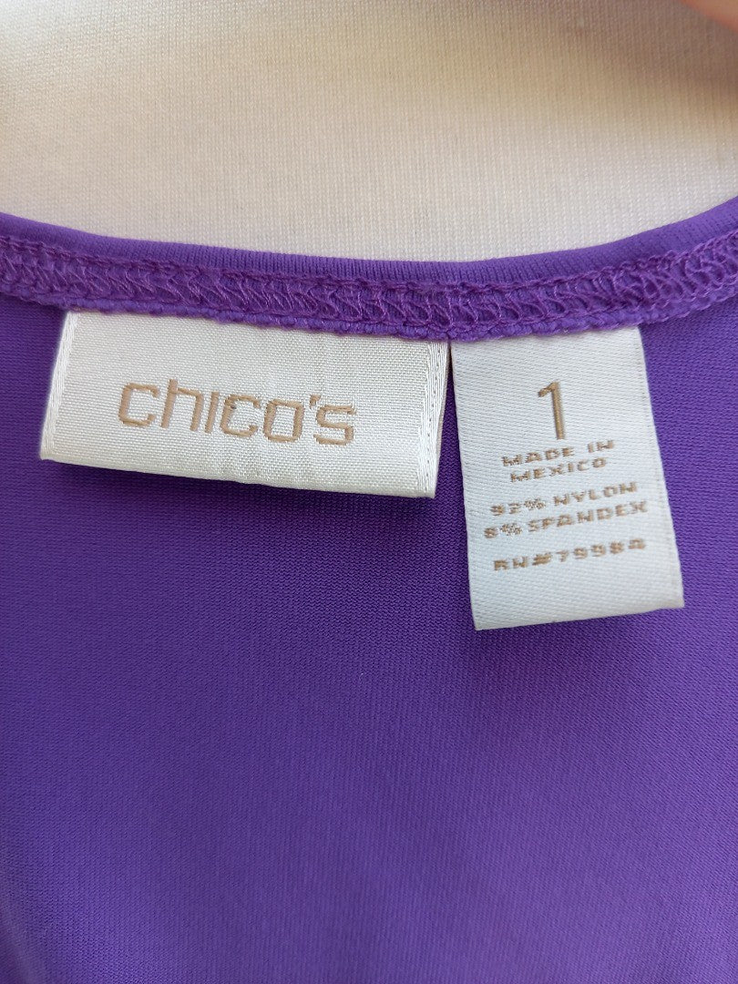 Chico's Purple Made in Mexico Spandex Summer Vest / Tank Top - Size 1