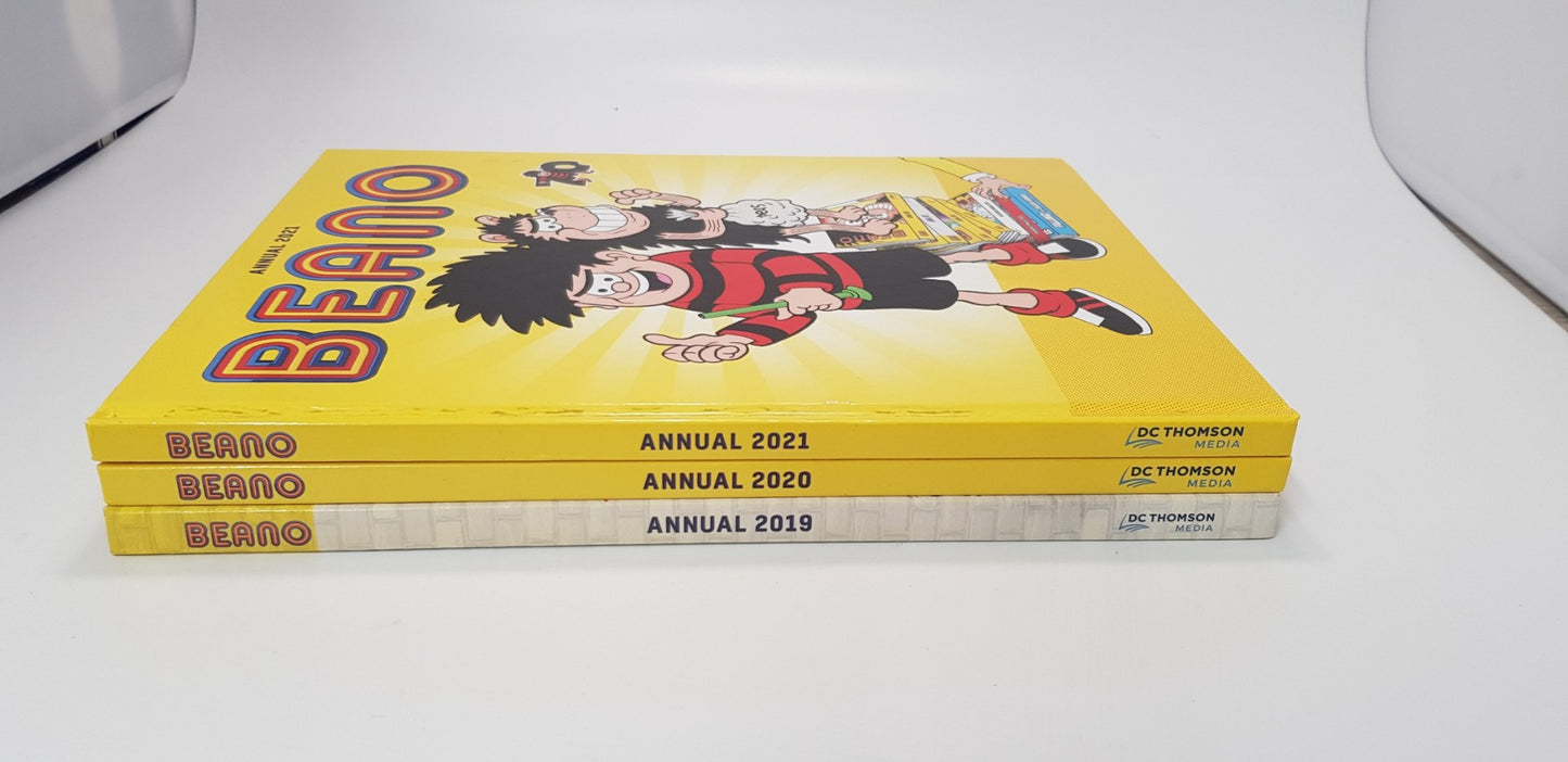 Beano Annual x3 2019, 2020 & 2021 VGC