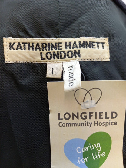 Katharine Hamnett London Black Velvet Vintage Waistcoat c.1970s - Size L