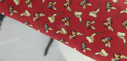 Beaufort Tie Rack Bee & Lily Tie 100% Silk Vintage GC